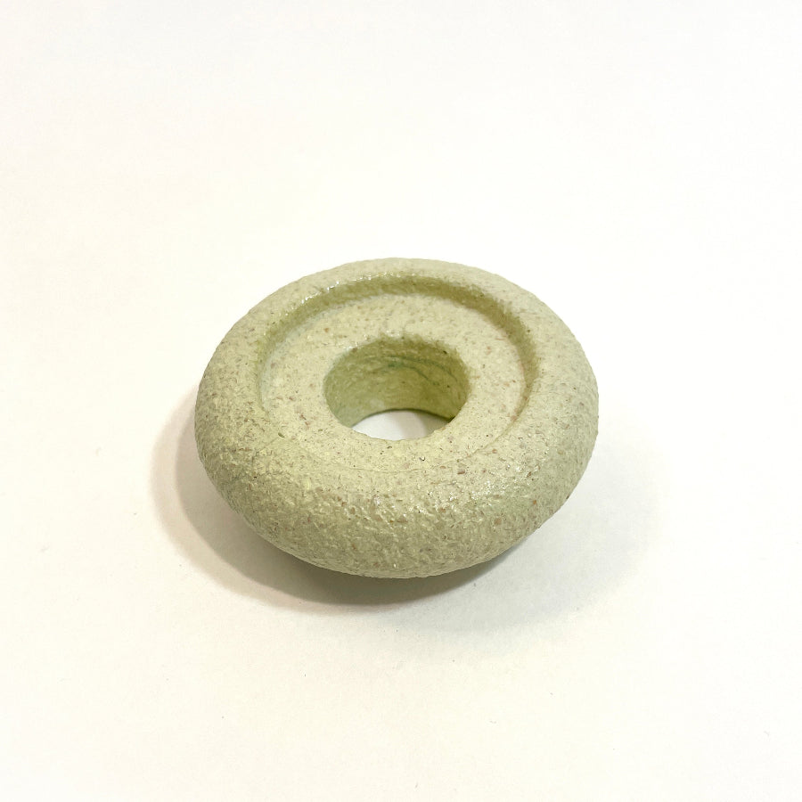 Bougeoir en coquilles d’œuf recyclées couleur Guacamole