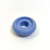 Bougeoir en coquilles d’œuf recyclées couleur bleu