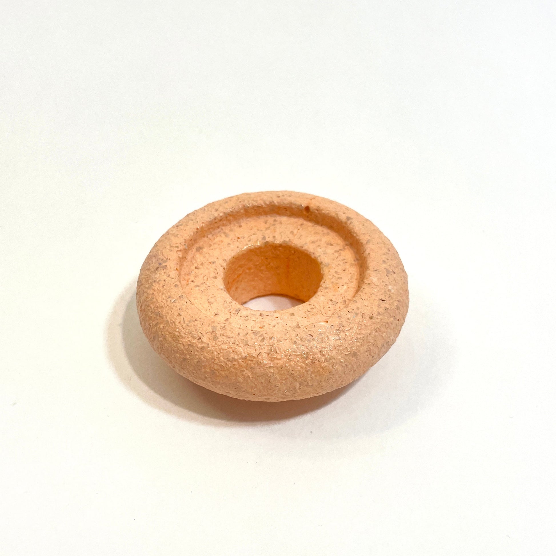 Bougeoir en coquilles d’œuf recyclées couleur orange