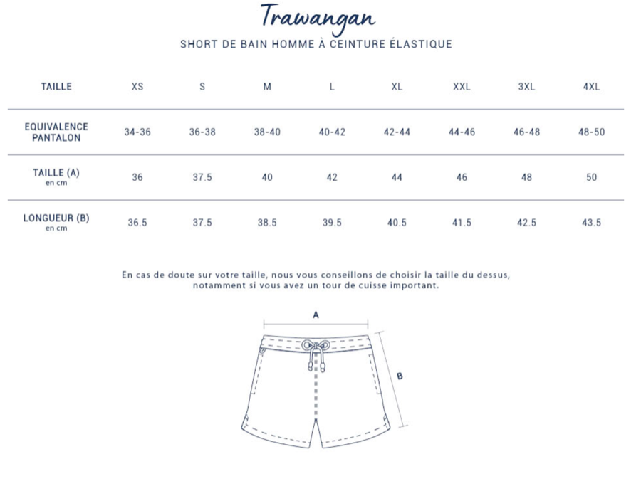 Guide de taille maillot de bain