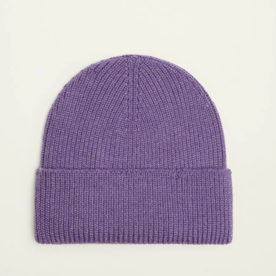 Bonnet laine mérinos Violet