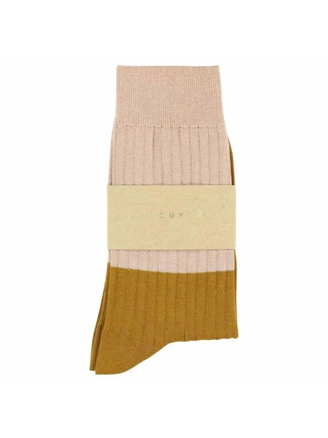 Chaussettes Femme - Color block Rose/Bronze