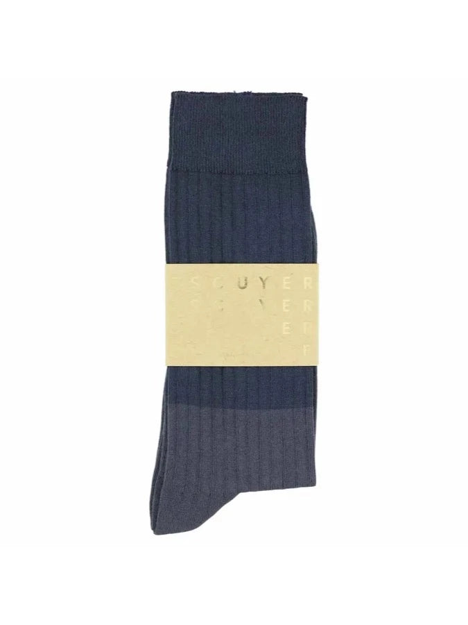 Chaussettes Homme - Color block Bleu/Gris