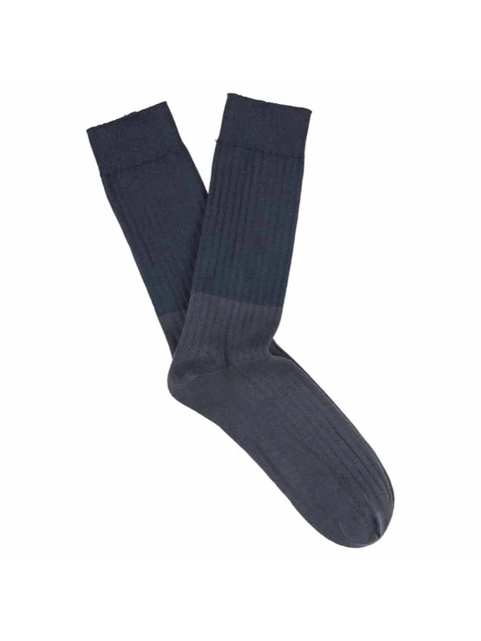 Chaussettes Homme - Color block Bleu/Gris