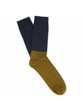 Chaussettes Homme - Color block Bleu marine/Cumin