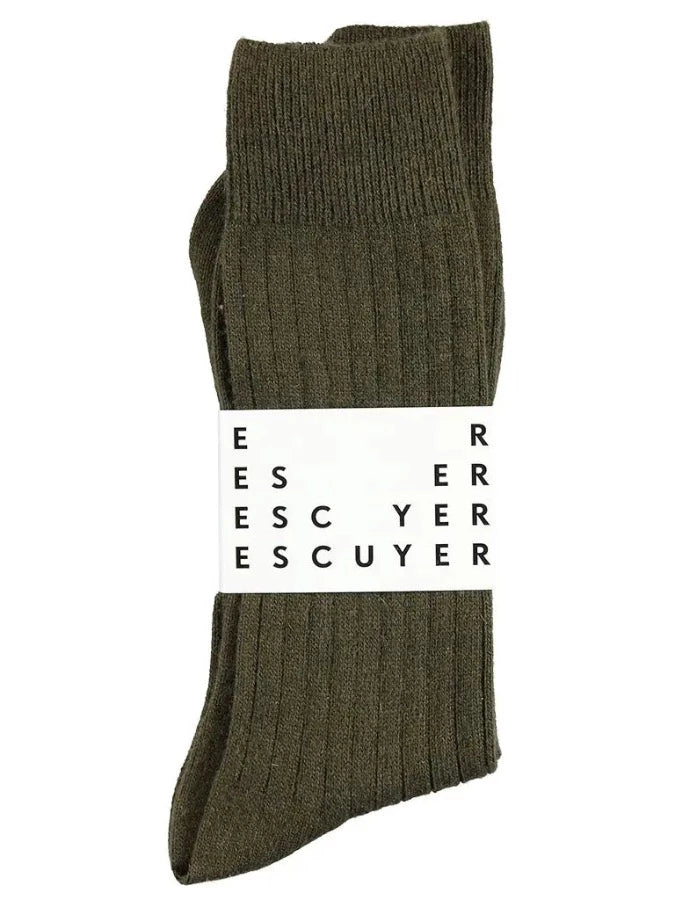 Chaussettes Homme - Cachemire Kaki