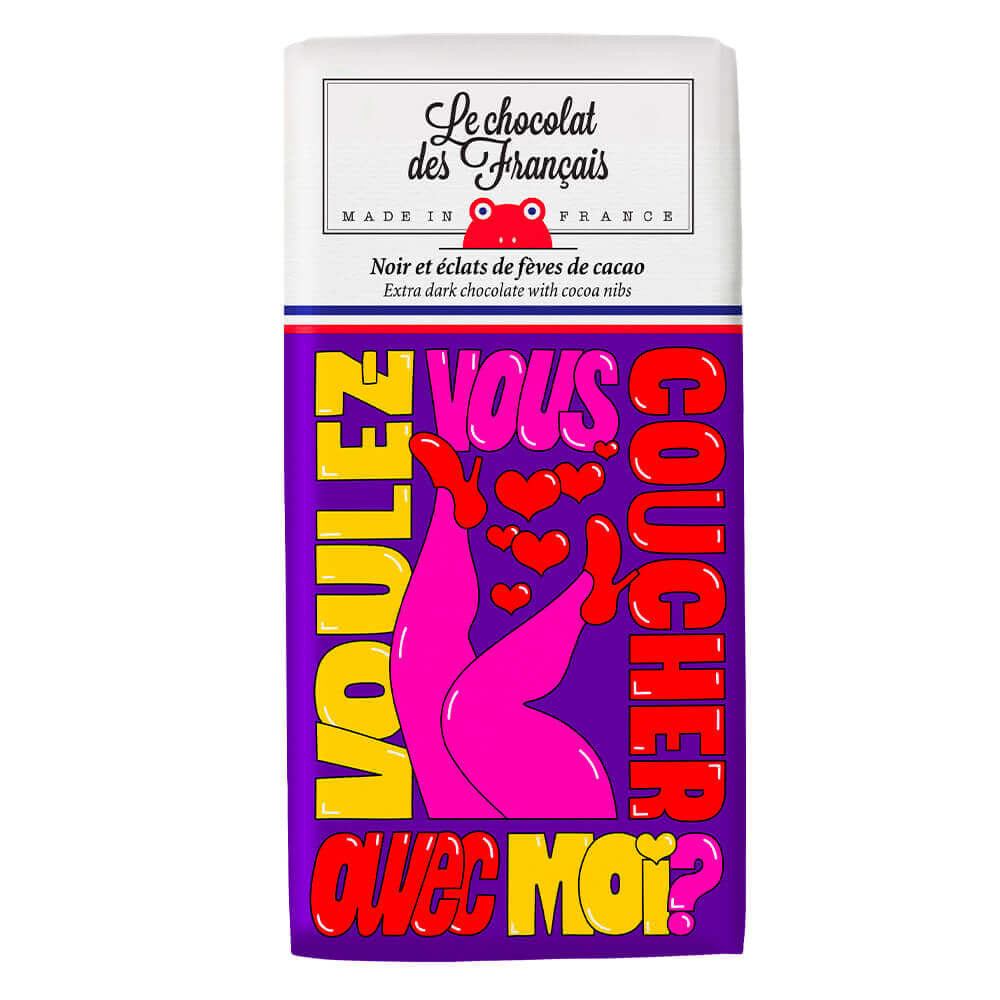 Tablette de chocolat noir Bio & éclats de fèves de cacao