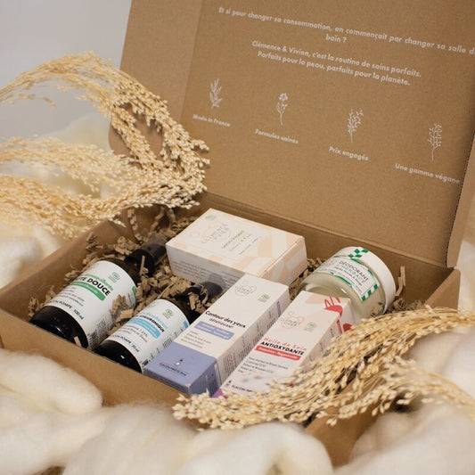coffret cosmétique les essentiels de clémence et vivien