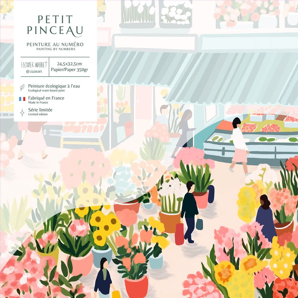Coffret peinture au numéro - Flower Market par Zaze Art