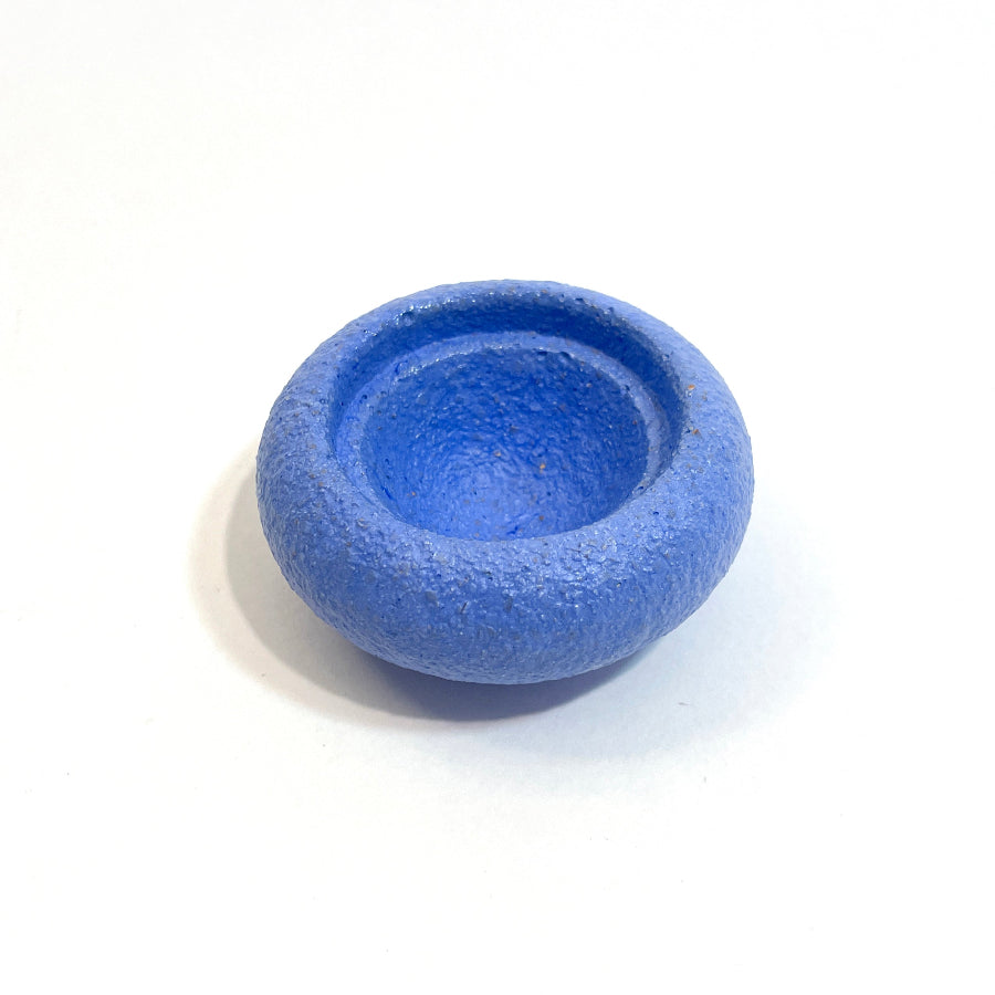 Coquetier en coquilles d'oeuf bleu