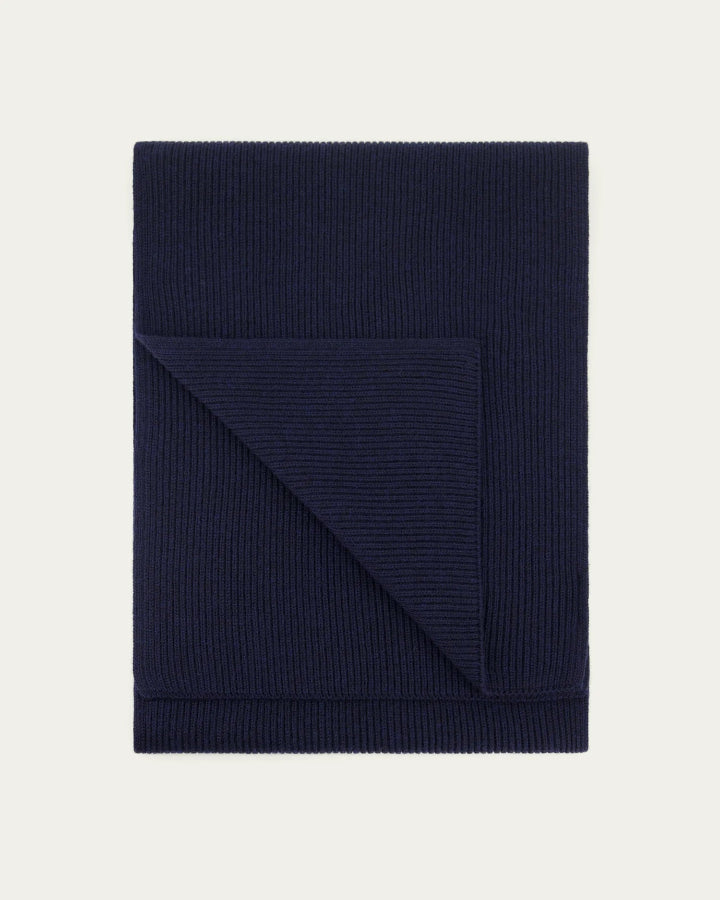 Echarpe 100% merinos marine zoom