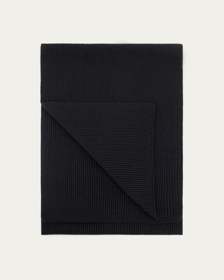 Echarpe 100% merinos noir zoom