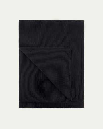 Echarpe 100% merinos noir zoom