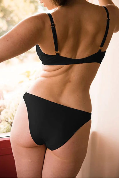 Soutien-gorge triangle Mei - Noir de dos