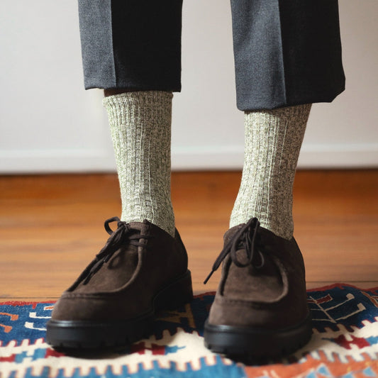 Chaussettes homme en coton épais chiné