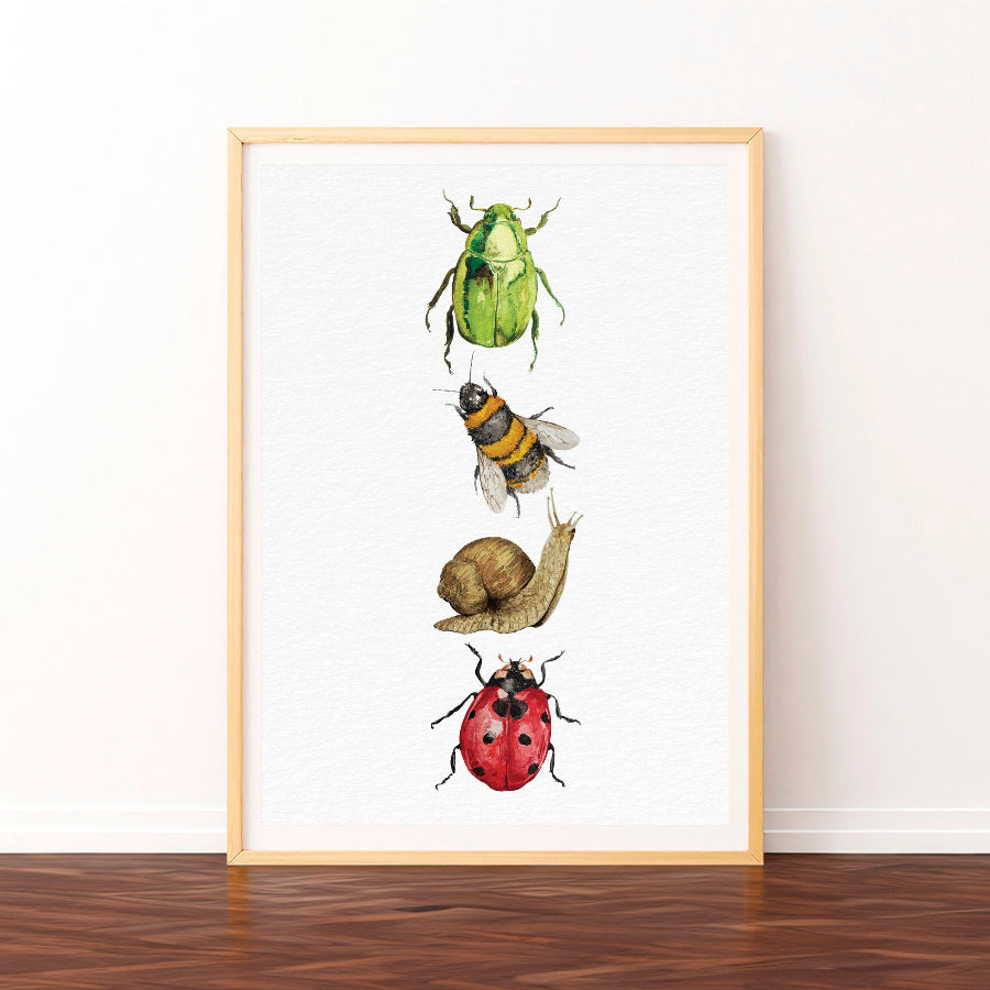 affiche le quatuor du jardin ogre illustration