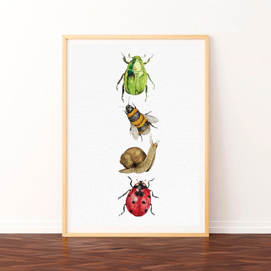 affiche le quatuor du jardin ogre illustration