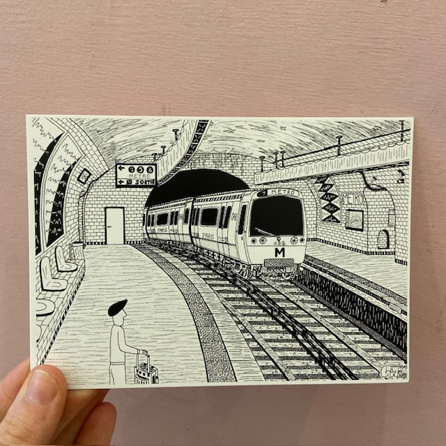 Carte postale paris - Métro