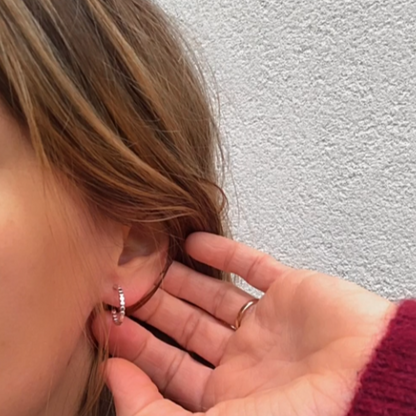 Mini créoles Perla Argent  - Aora bijoux