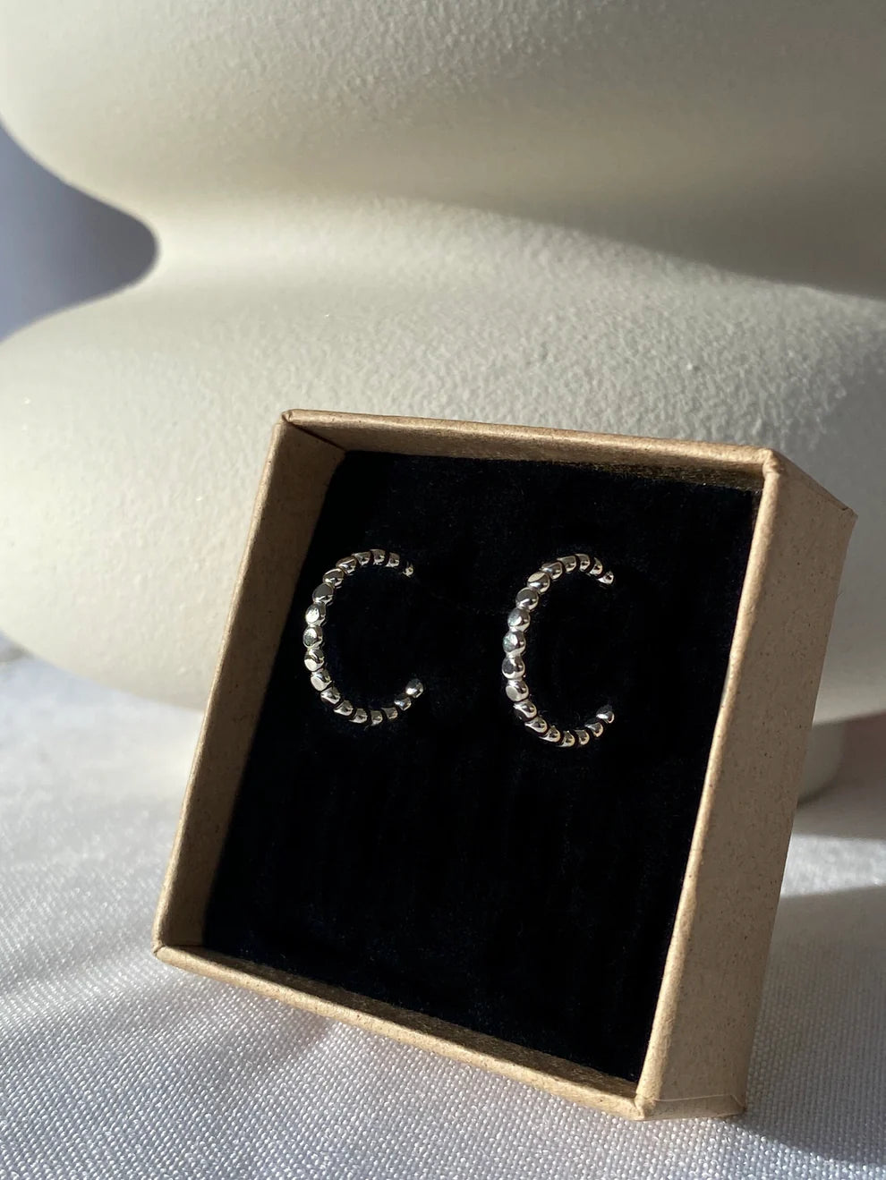 Mini créoles Perla Argent  - Aora bijoux 3