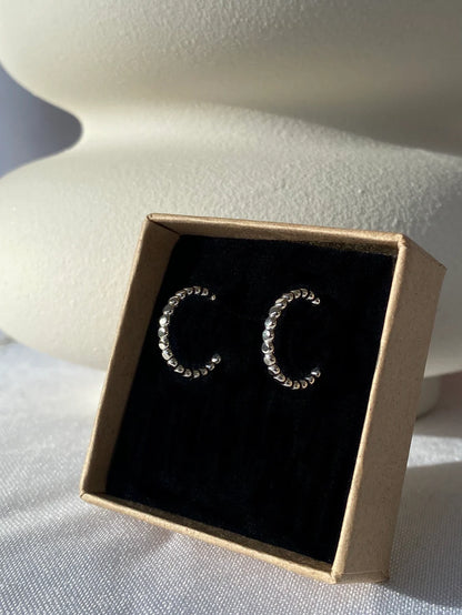 Mini créoles Perla Argent  - Aora bijoux 3