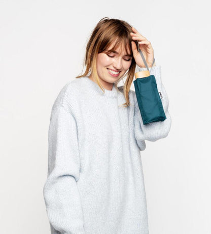 Mini parapluie bleu minéral – micro & solide – OCTAVE  bleu canard
