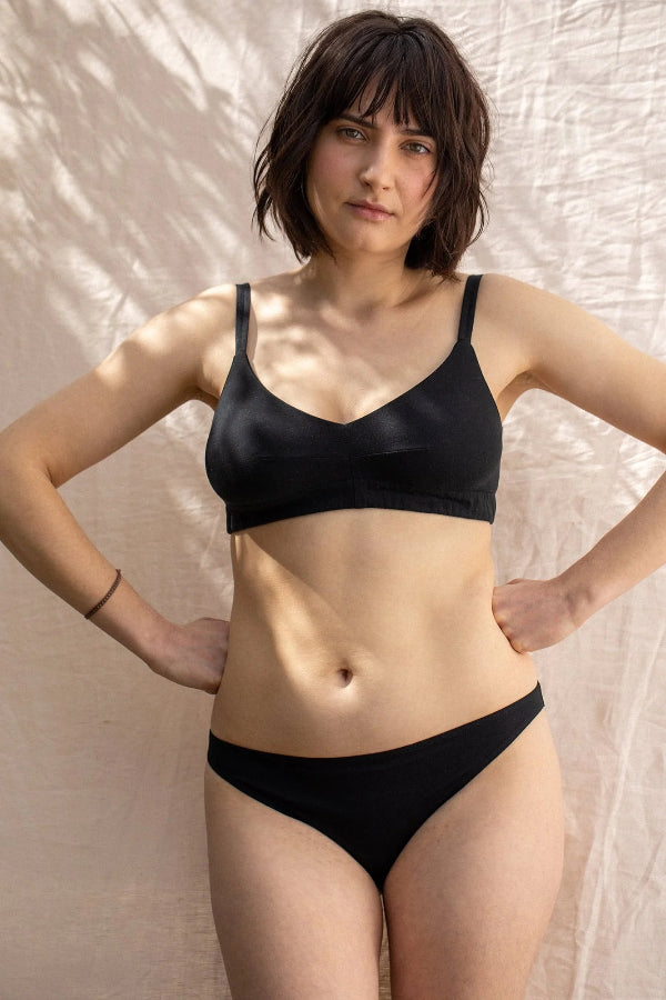 Brassière et culotte Mei couleur Noir