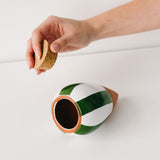 Olla hydratante Pepin - Rayé vert et blanc