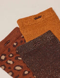 Pack de 3 chaussettes femme : paillettes/léopard/marron
