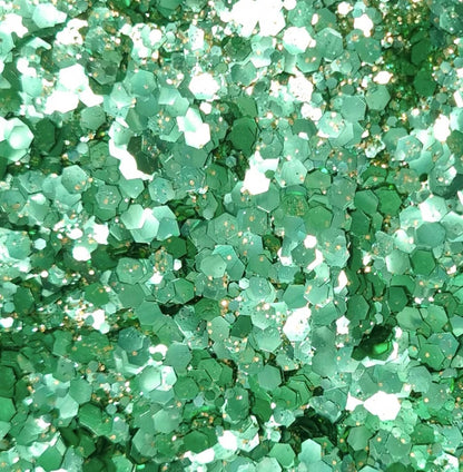 Paillettes vertes biodégradables