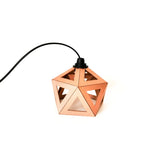 Petite lampe origami cuivre