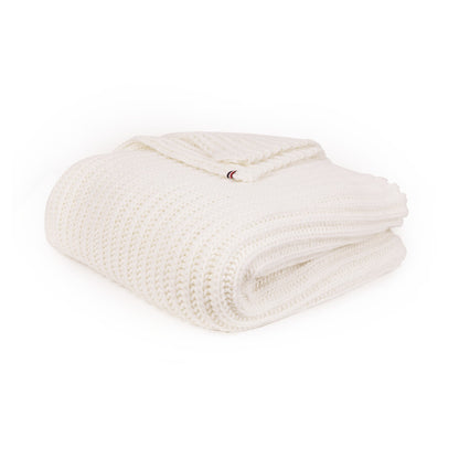 Plaid grosses mailles écru