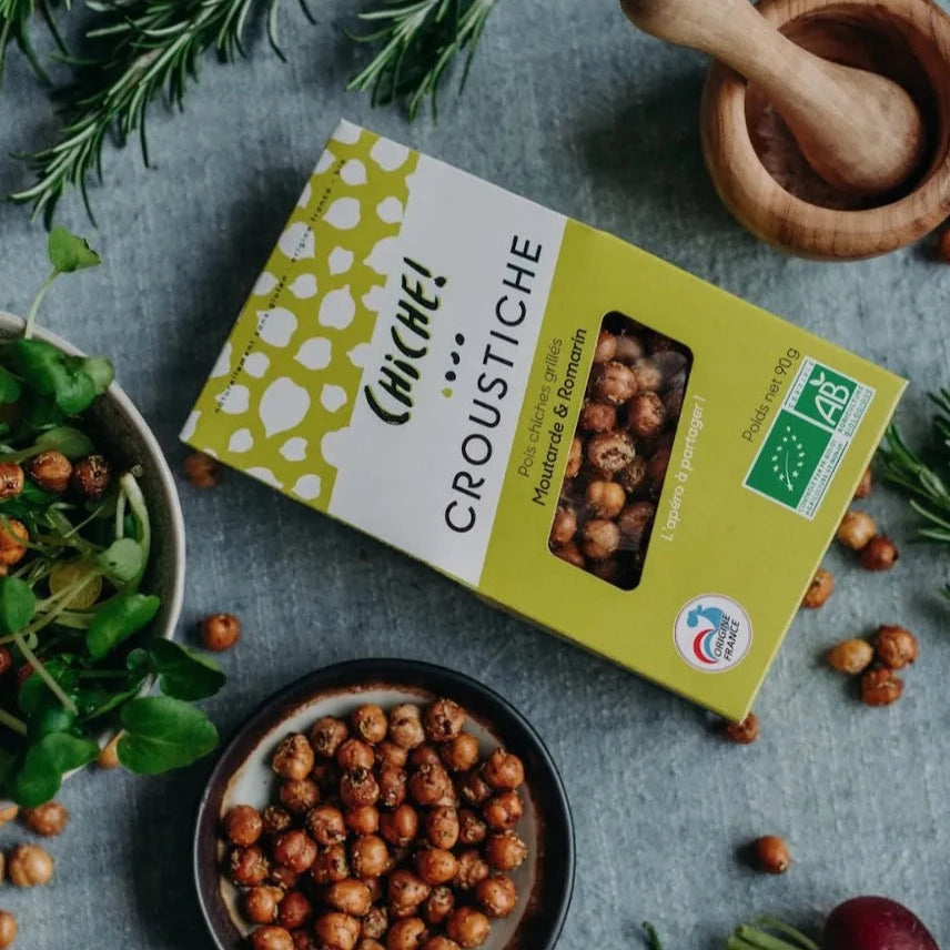 CROUSTICHE - Pois chiches grillés MOUTARDE & ROMARIN