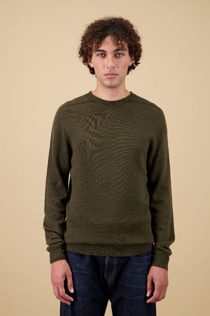 Pull en laine mérinos kaki