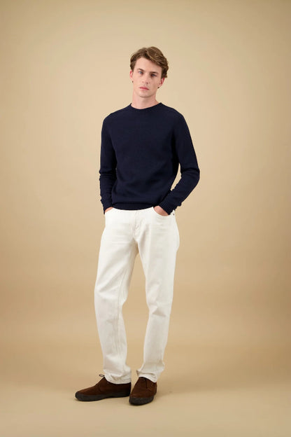 Pull en laine fabriqué en France marine