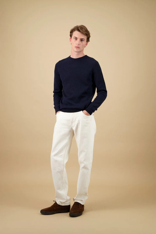 Pull en laine fabriqué en France marine