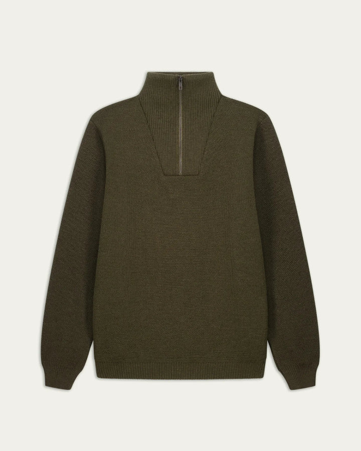 Pull Youri camionneur - Kaki made in France