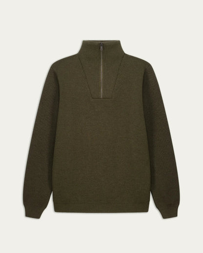 Pull Youri camionneur - Kaki made in France