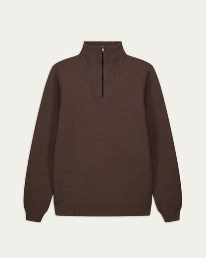 Pull camionneur marron made in France