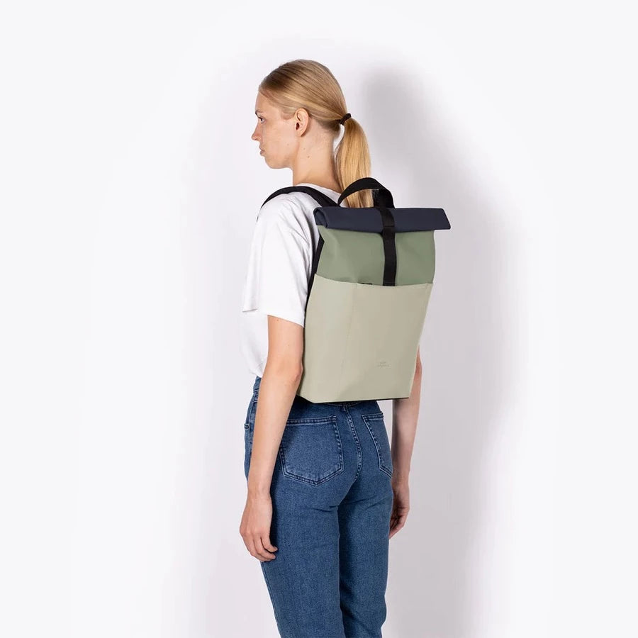 Sac à dos imperméable hajo mini sage green-pastel green