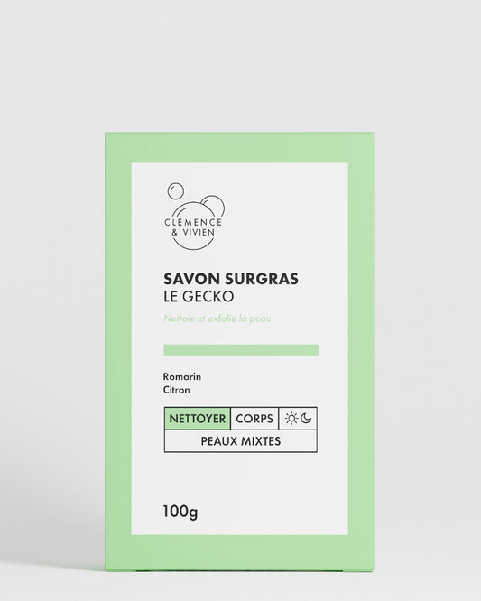 Savon Bio saponifié à froid le Gecko Clémence & Vivien packaging