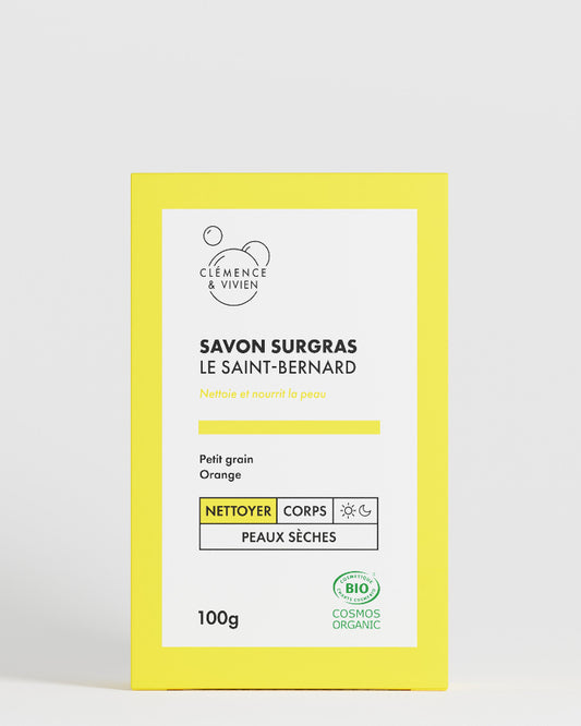 Savon Bio saponifié à froid Le Saint Bernard Clémence & Vivien packaging