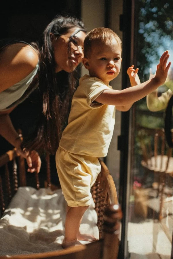 Short évolutif Jaune pastel