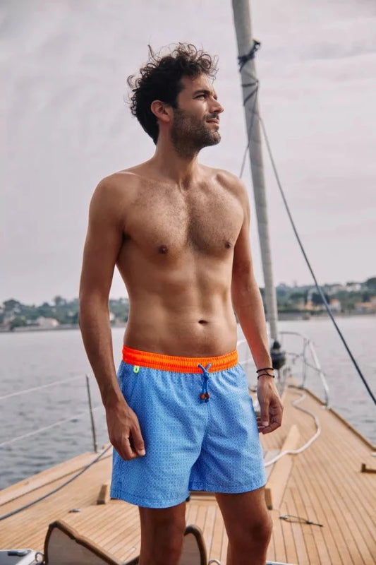 Maillot de bain Sky Blue Azulejos. Marque Gili's