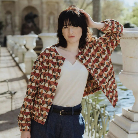 veste sienna boutonnée sevenlie horizon rose