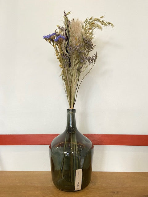 Bouquet fleuri en Dame Jeanne - Gris