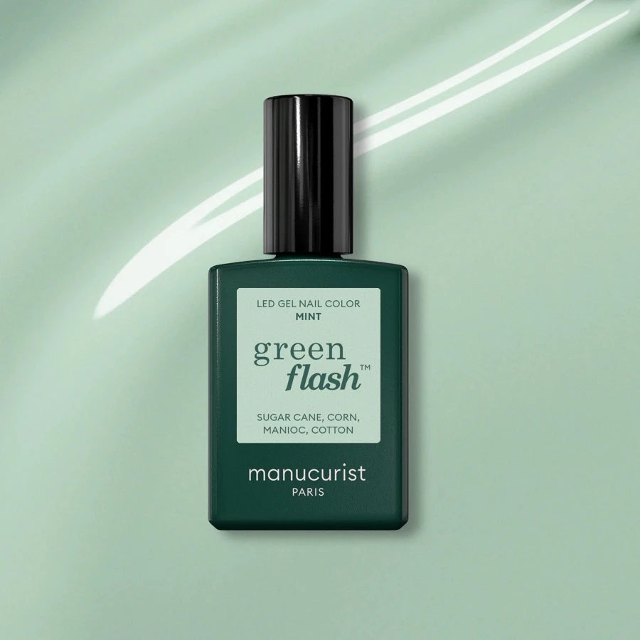 Vernis Mint Green Flash semi permanent Manucurist