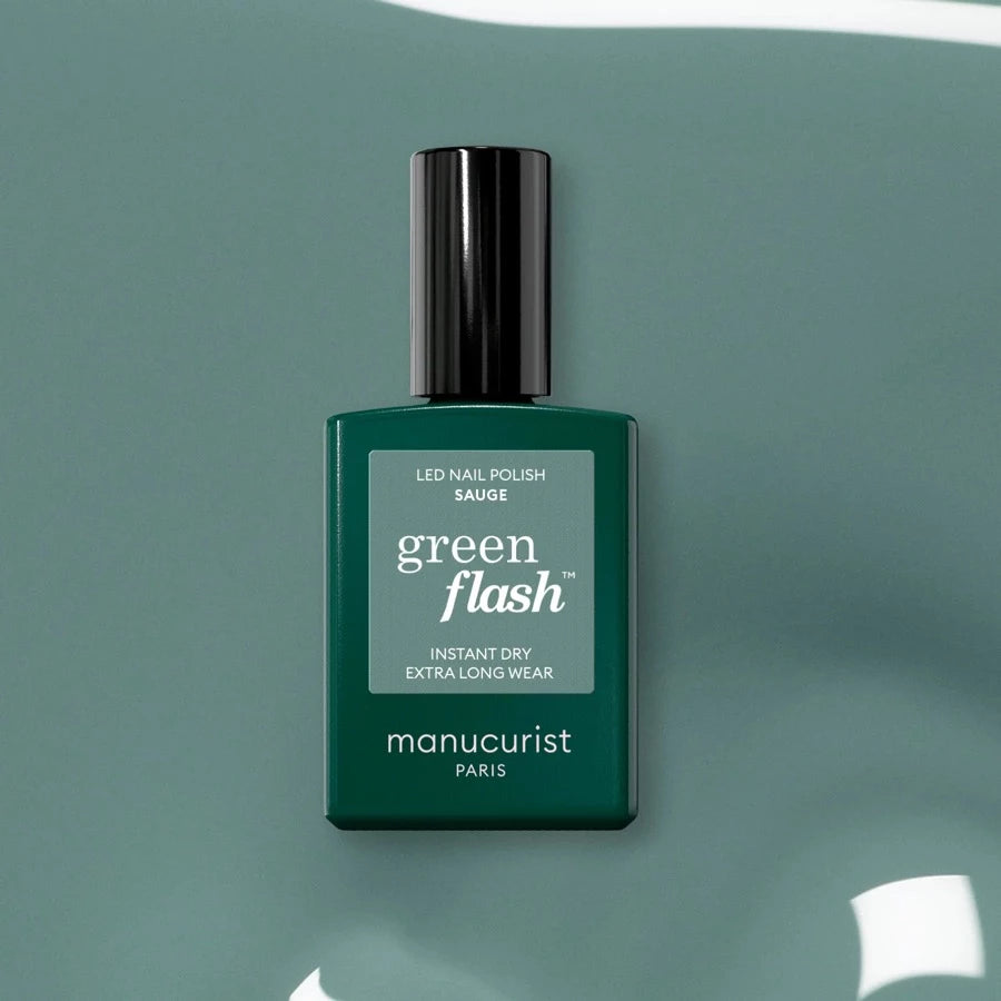 Vernis semi permanent green flash manucurist couleur sauge