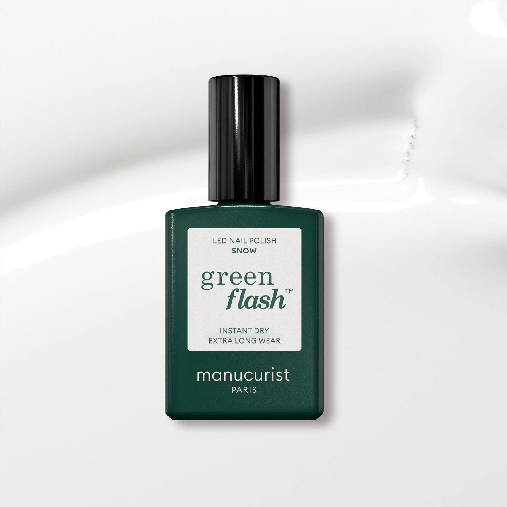 Vernis Snow green flash semi permanent Manucurist