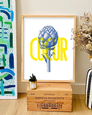 Affiche 30x40 cm - Coeur Artichaut